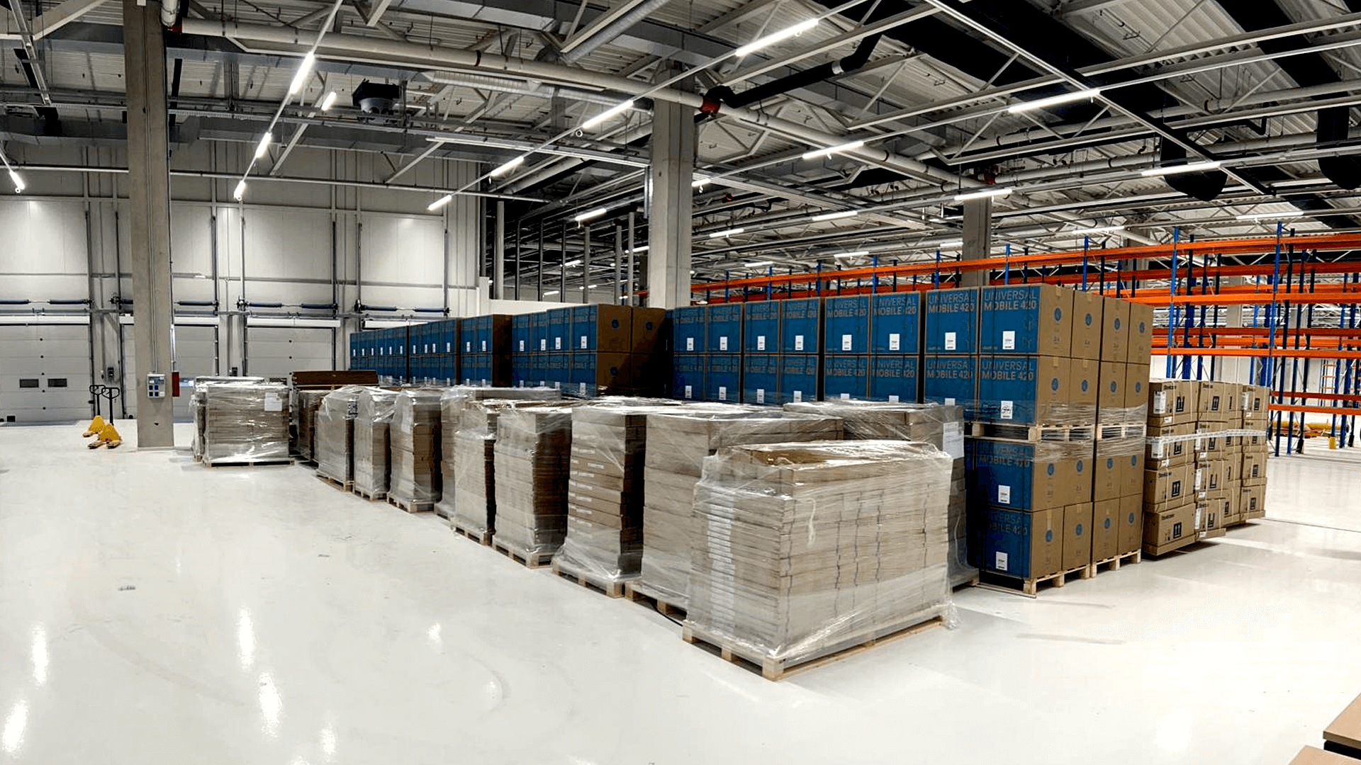 Logistička podrška: Prikaz velikog skladišta s mnogo paletnih mjesta za učinkovitu distribuciju Veliko skladište s mnogo paletnih mjesta - logistička podrška za dostavu